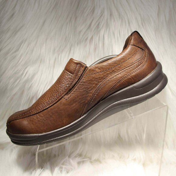 SAS Men’s Loafers Brown Leather Comfort Slip On Shoes Size 9 Wide - Made in USA - Picture 3 of 12